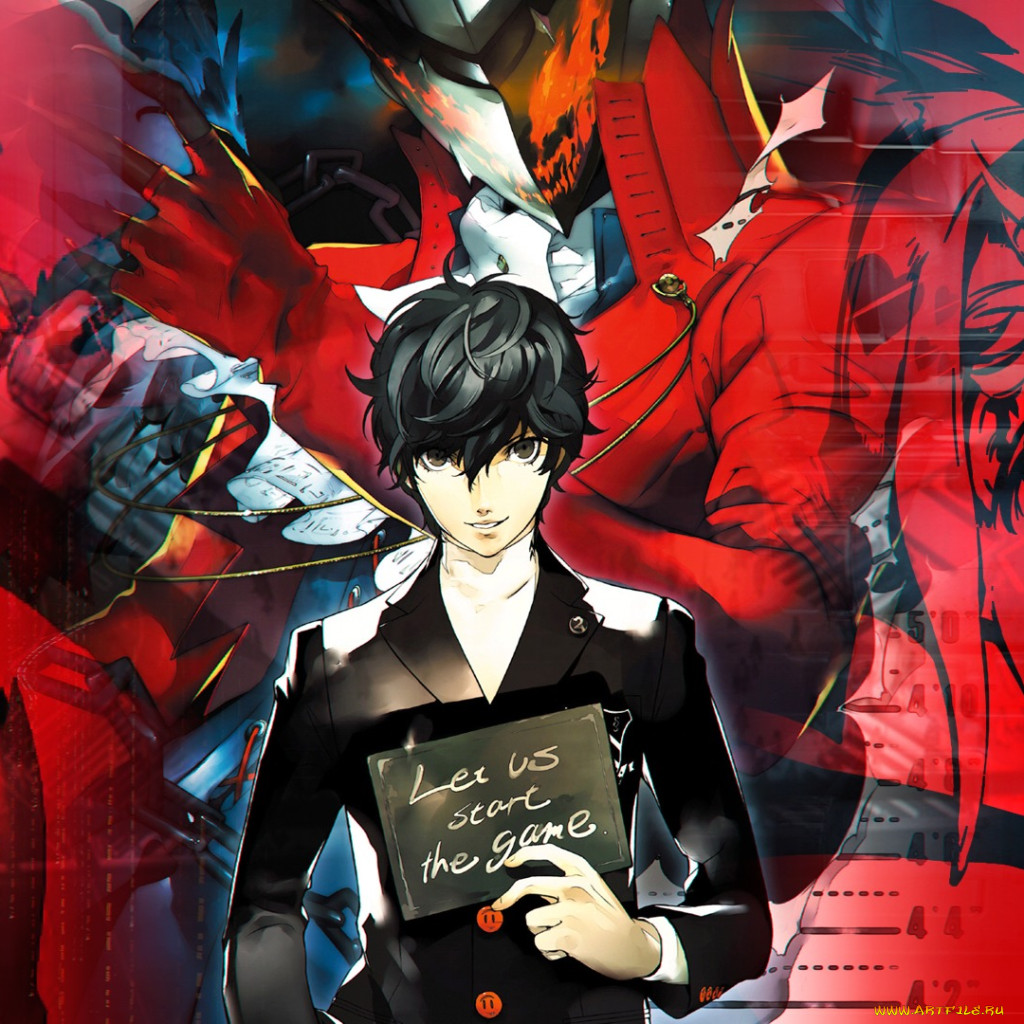 Обои Аниме Persona, обои для рабочего стола, фотографии аниме, persona,  shin, megami, tensei, protagonist, 5, табличка, парень, art Обои для  рабочего стола, скачать обои картинки заставки на рабочий стол.